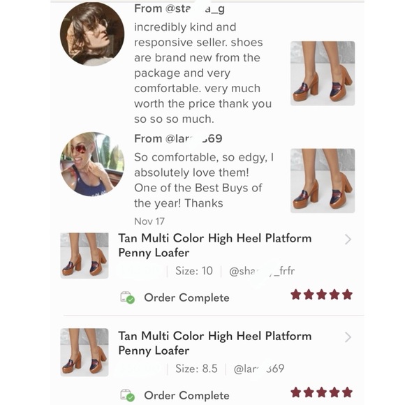 Tan Multi Color High Heel Platform Penny Loafer - Picture 6 of 8